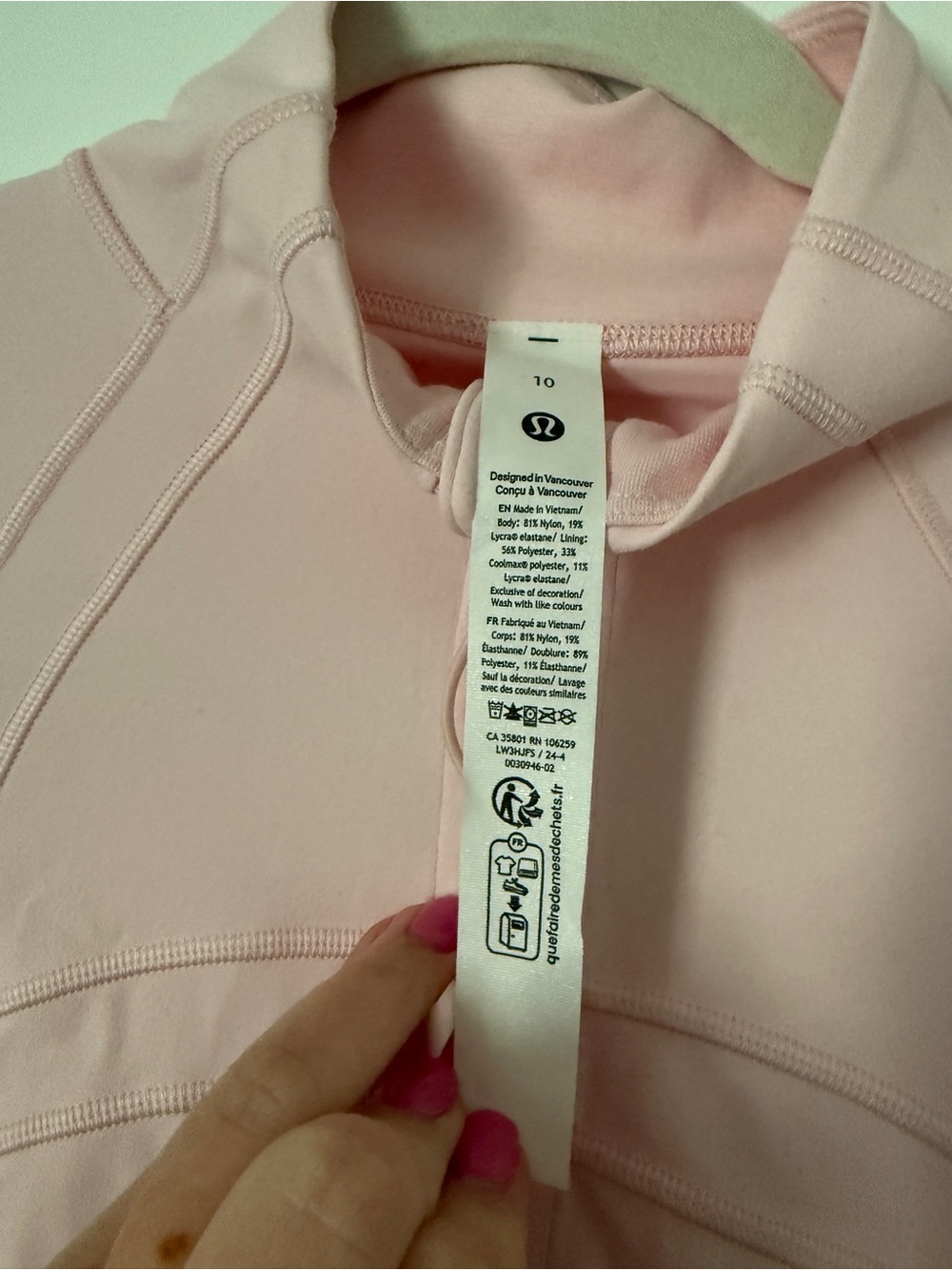 Strawberry milkshake lululemon athletica crop define jacket in nulu - Picture 3 of 8